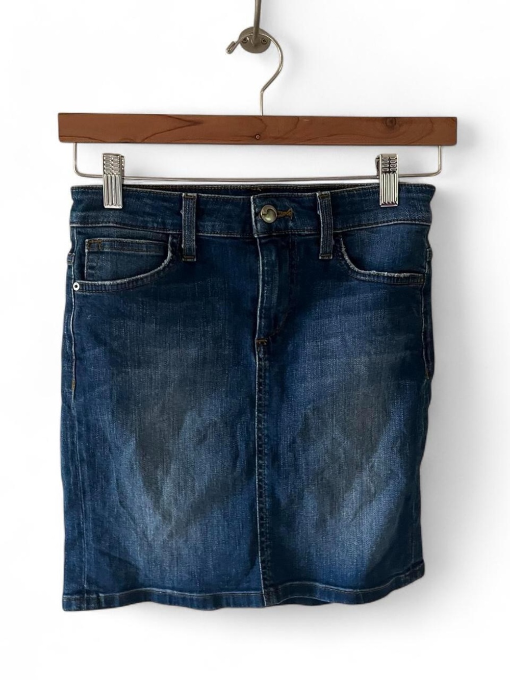 Soft blue Joe jeans denim mini skirt w24 summer beach